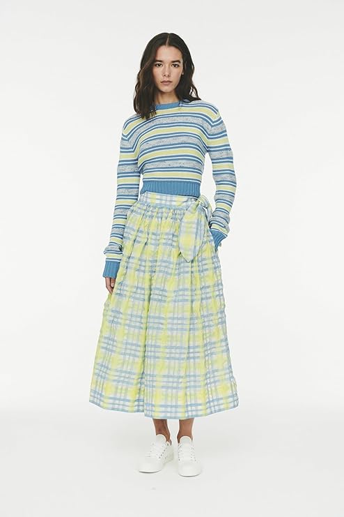 Rosie Assoulin Tie Skirt - Transparent Plaid