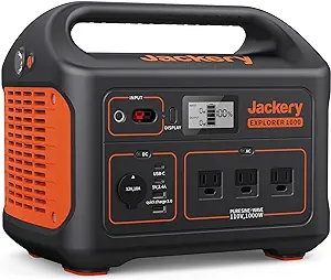 ackery Explorer 1000 Portable Power Station, 1002Wh Capacity with 3x1000W AC Outlets, Solar Generator for Home Backup, Emergency, Outdoor Camping (Solar Panel Optional)